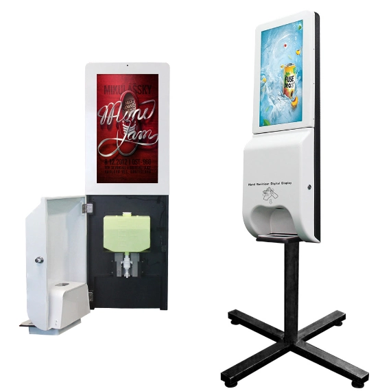 Face Recognition Machine with 21.5inch Ad Player and Temperature Measurement Terminal