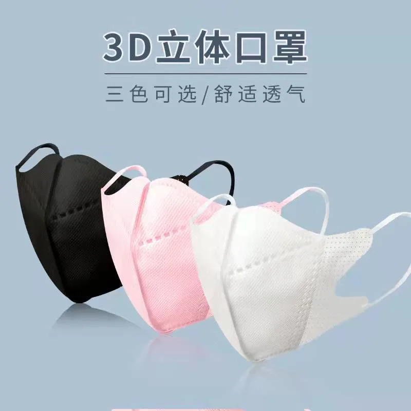 Máscara facial preta descartável Máscara protetora Anti-partículas Máscara 3D Design Máscara facial multifunções contra poeiras