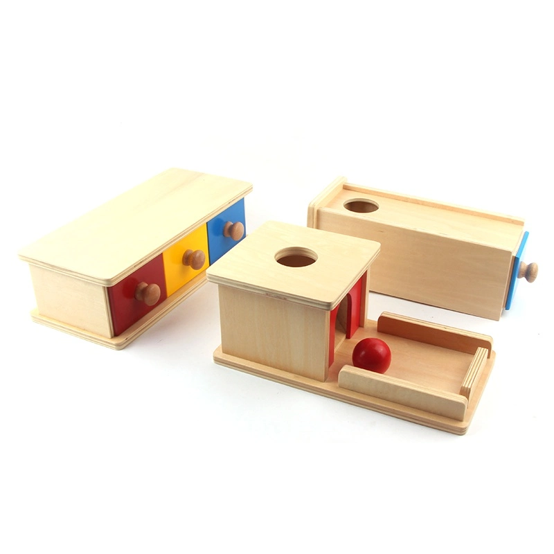 Caixa de Moedas de Brinquedos de Madeira Montessori