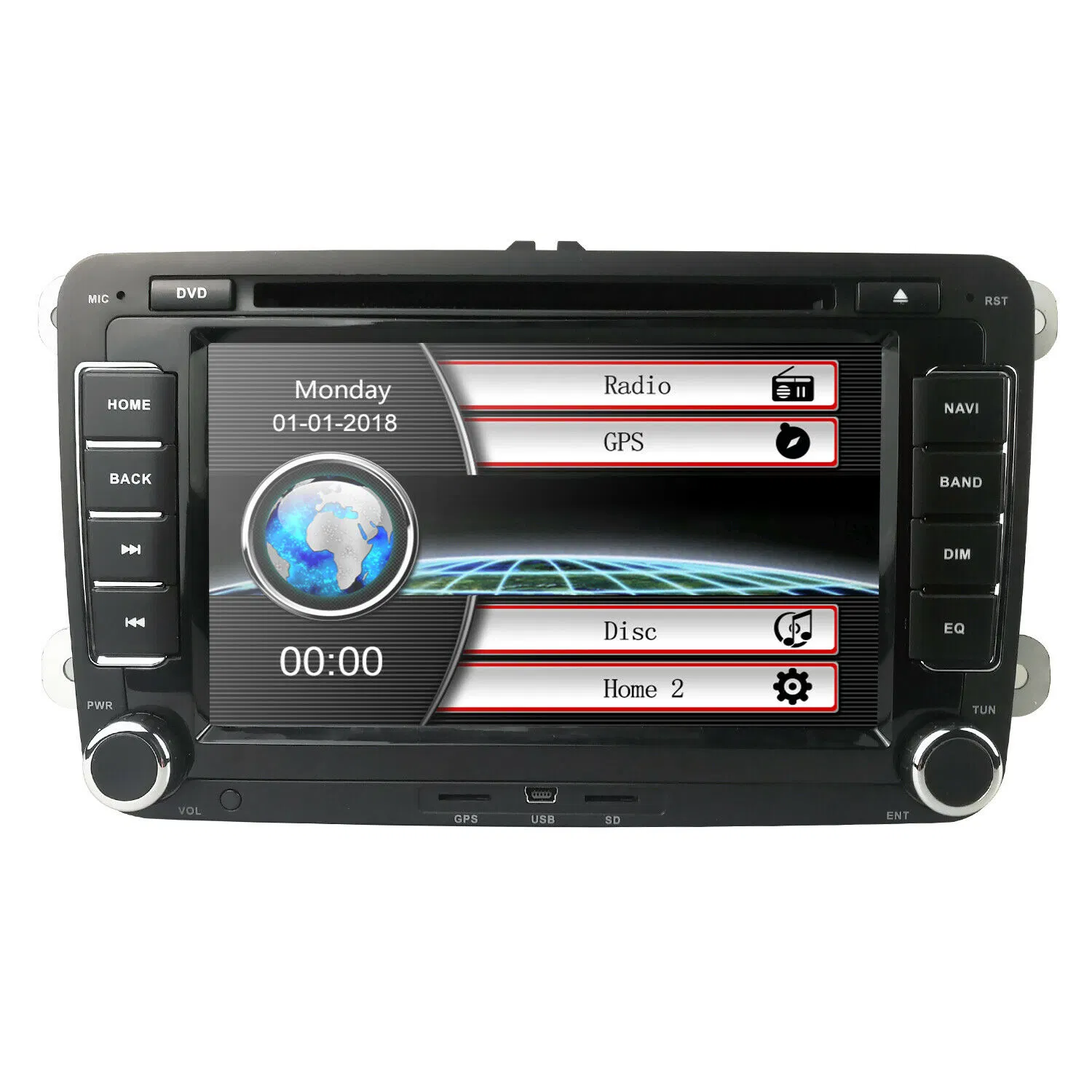 7 " de l'Autoradio multimédia automobile Vidéo + audio stéréo lecteur de DVD de navigation GPS pour VW Volkswagen
