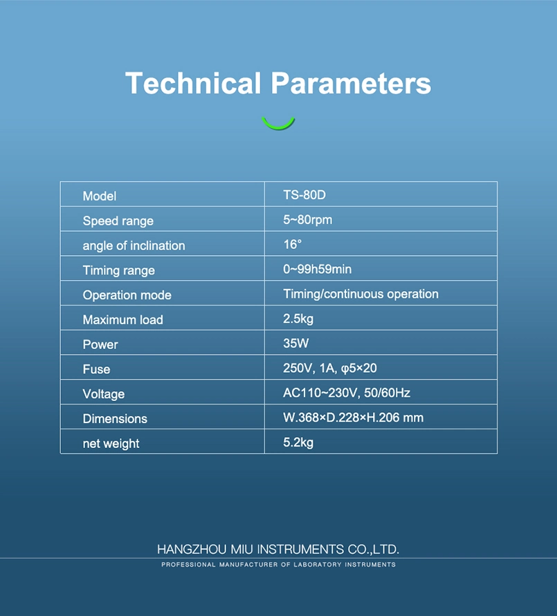 Factory Price Ts-80d 3D Shaker for Laboratory Use