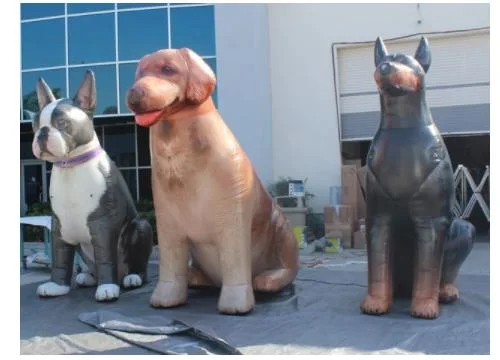 2023 Novo Realismo insufláveis gigantes cães, Terrier, Labrador e Doberman