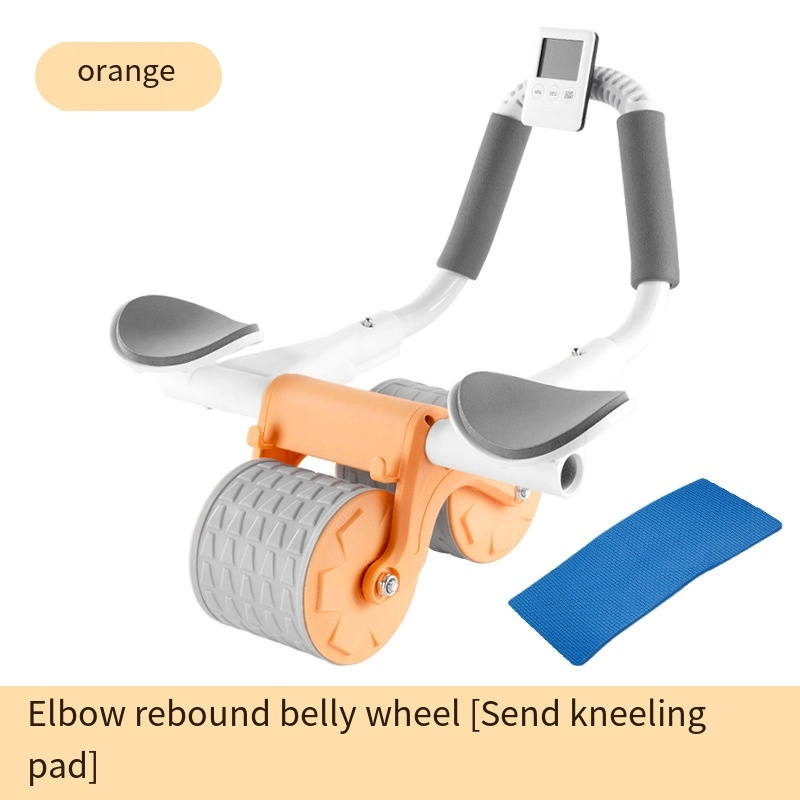 New Automatic Rebound Abdominal Fitness Wheel Elbow Support Abdominal Contraction Abdominal Muscle Rolling Abdominal Muscle Slimming Tool Fitness Wheel