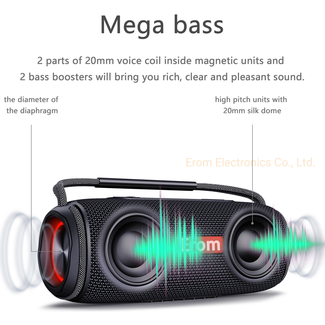Fashion Fabric Art Outdoor Wireless Subwoofer Computer Mini Blue Tooth Portable Professional Stereo LED Speaker