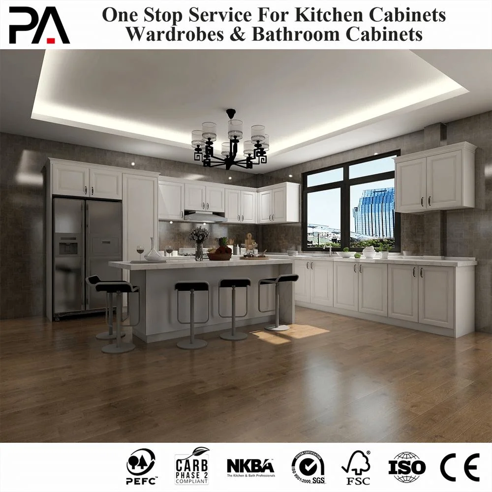 PA New Model Standard Recycled Readymade Oak Solid Wood Kitchen Units Set Kitchen Cabinet