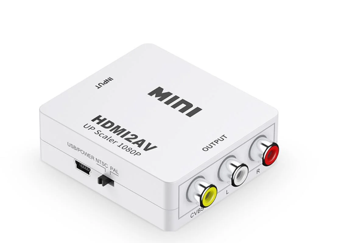 Convertidor Mini HDMI a AV RCA HD HDMI2AV de alta calidad Conversor de audio y vídeo