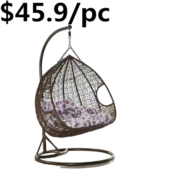 Wicker Patio Hammock Outdoor Rattan Garden Egg Hanging Swing Chair