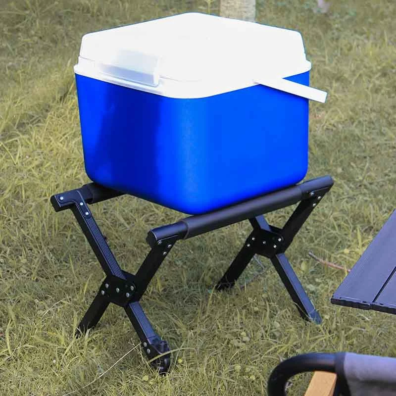 Aluminum Portable Storage Rack, Refrigerator Stool, Camping Lightweight Racks