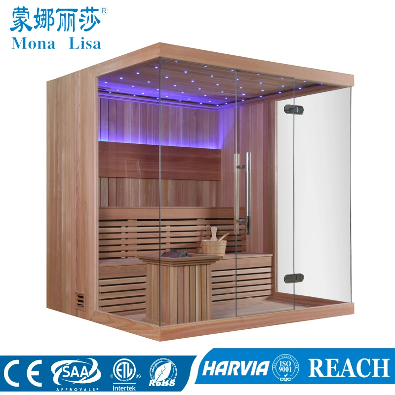 Two-Meter High 3-4 People Capacity Wooden Dry Sauna Room (M-6042)