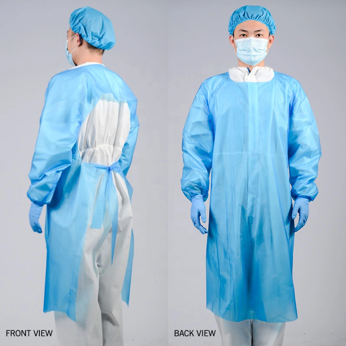 SMS Nonwoven médico quirúrgico SMMS Trajes de cirujano del Hospital mono/Prenda para el Hospital Clínico con el precio de fábrica