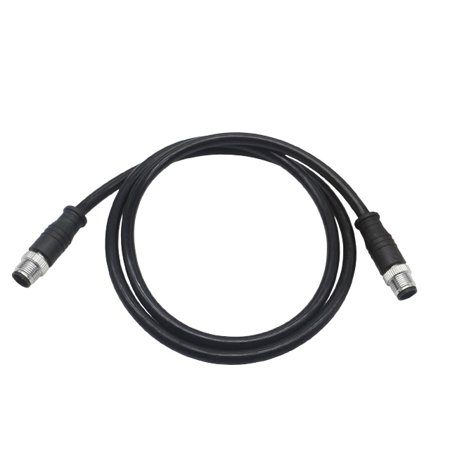 Customized Cable Shielded 4pin D-Code M12 Male to RJ45 Male Cable