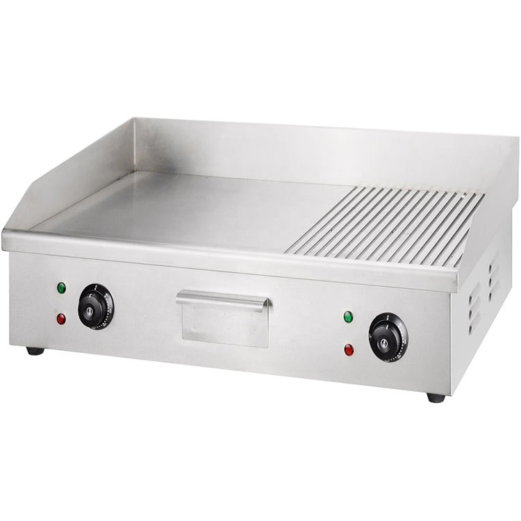 Hotel Restaurant Stainless Steel Heavy Duty Kitchen Equipment 4 Burners Gas Range Stove with Gas Griddle