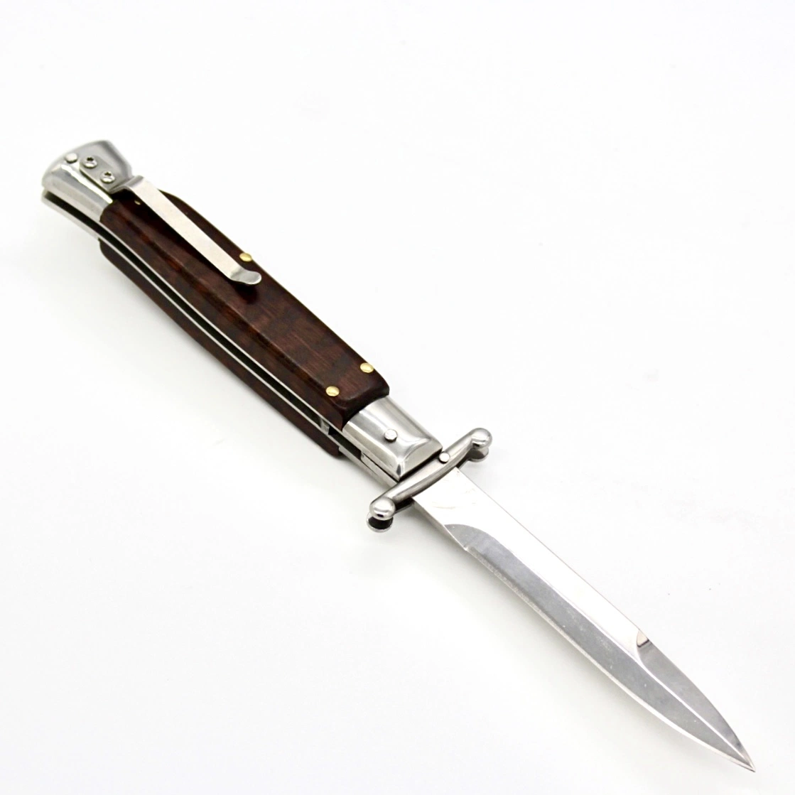 9 '' T-One47 Swinguard سكين أوتوماتيكية Otf سكين من الفولاذ المقاوم للصدأ مقبض خشبي
