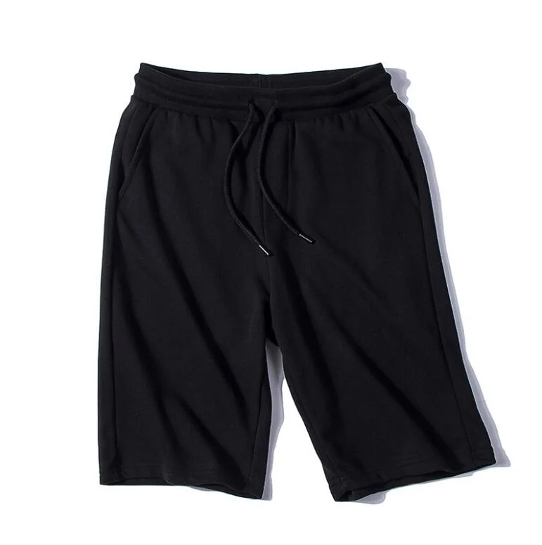 Men's Jersey Short with Pockets Solid Cotton Running Sports Shorts