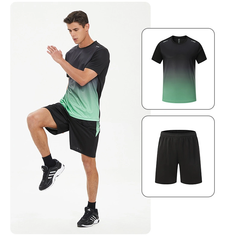 Hombres ropa de fitness de running Entrenamiento Deportes Sets de secado rápido Baloncesto Fútbol Jersey Sportswear