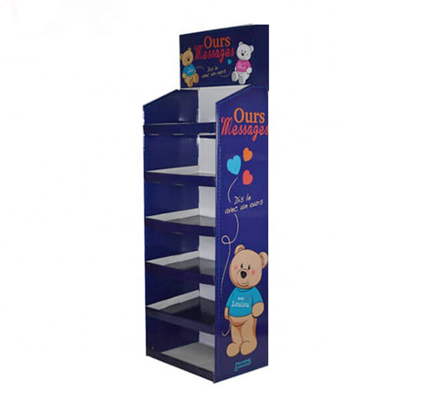 Factory Supplier Corrugated Cardboard Display Shelf Nice Printing Design Pop up Stand Display for Big Supermarket