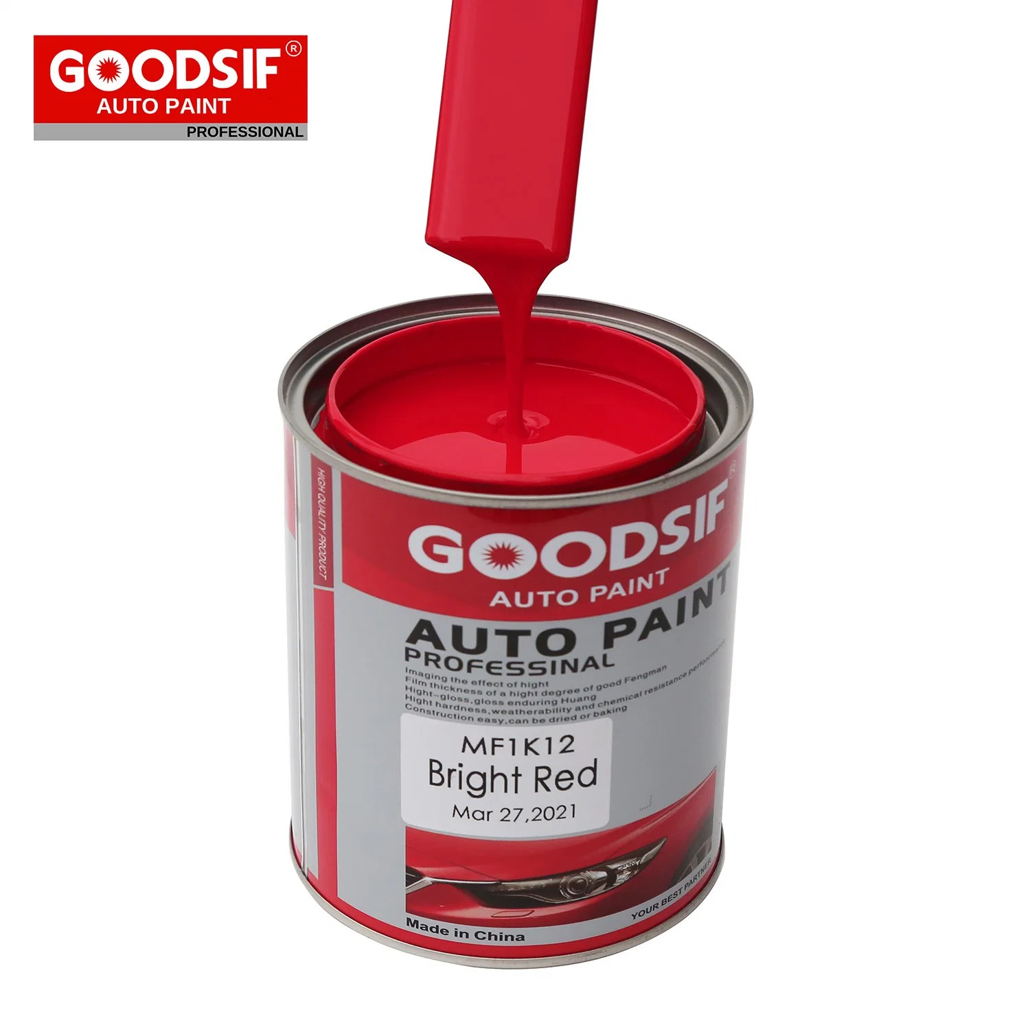 Fábrica China Automoción Coating Auto Spray Acrílico Body Shop Blanco Pintura para coches