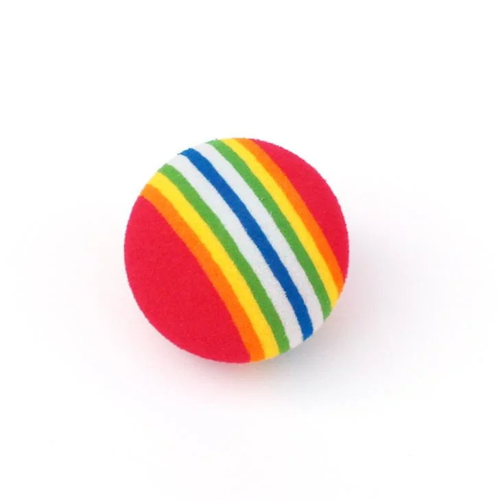 EVA Pet bola de espuma de Rainbow Cat coloridas bolas saltarinas perro masticar la bola de juguete