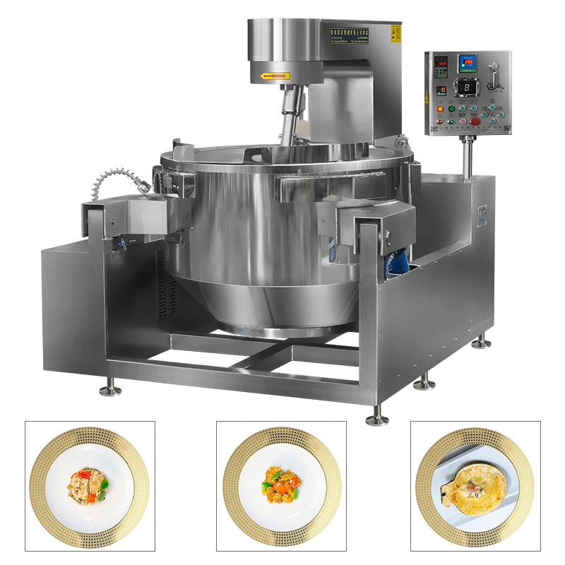 China Big Industrial Commercial Automatic Multi Planetary Tilting Curry Chili Bean Paste Mixing Making Electric Gas Steam Wild Rice Stuffing Cooking Equipment