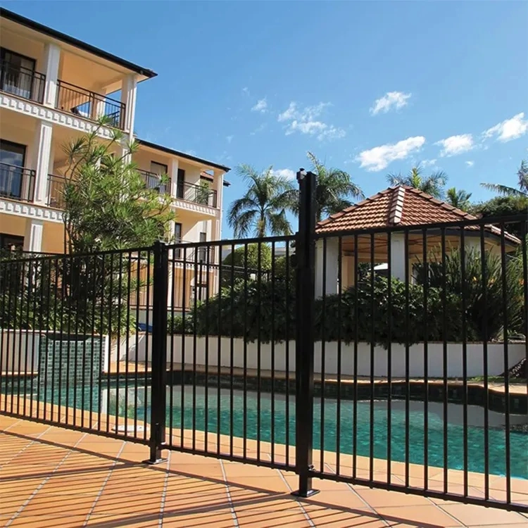 Apartamento superior e inferior plano 3-Rail residencial 4 1 / 2 'Alto X 6' Wide Metal Pool Fence Painel.