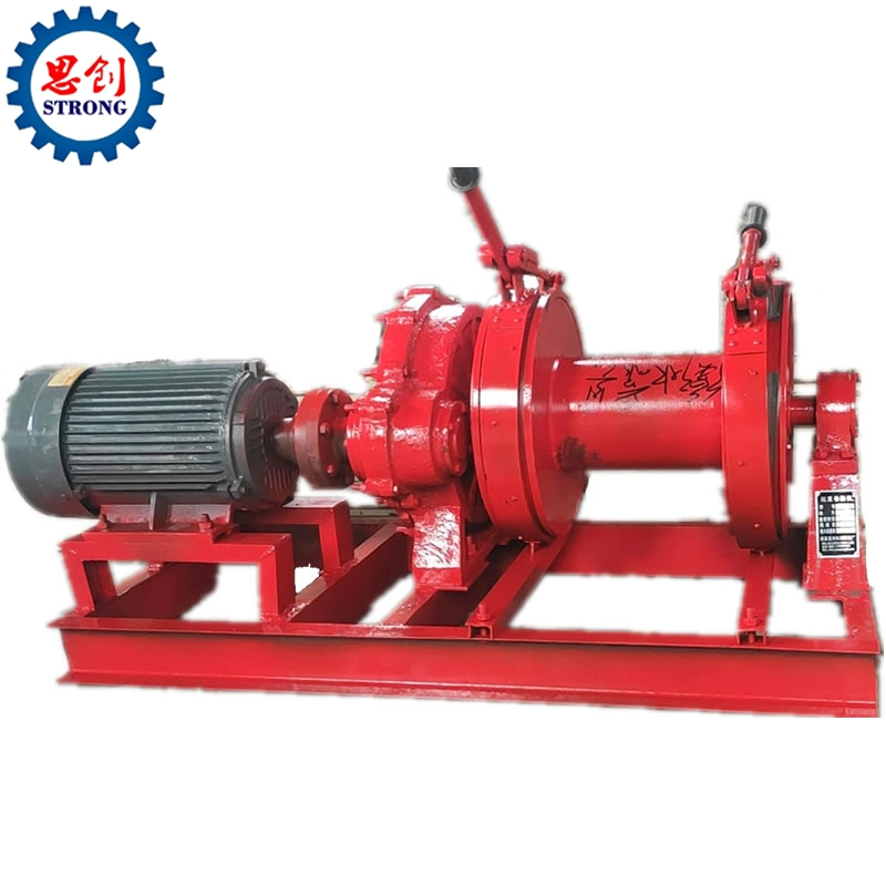 1/2/3/5tons Electric Engine Powered Hydraulic Windlass Wire Rope Hoist Power Winch Lifting Equipment