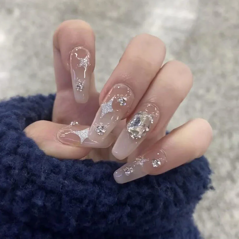 2023 Ins Nueva Moda Prensa de Alta calidad en Nails privado Etiqueta Custom Acrílico Artificial Gel Art Nails Embalaje Caja dedo Clavo