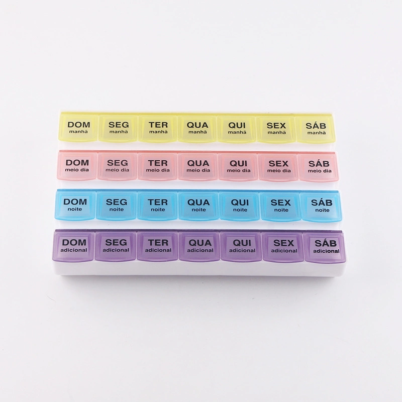 Hot Sale Pill Case with Date Letters Plastic Pill Box 7 Days Medicine Box