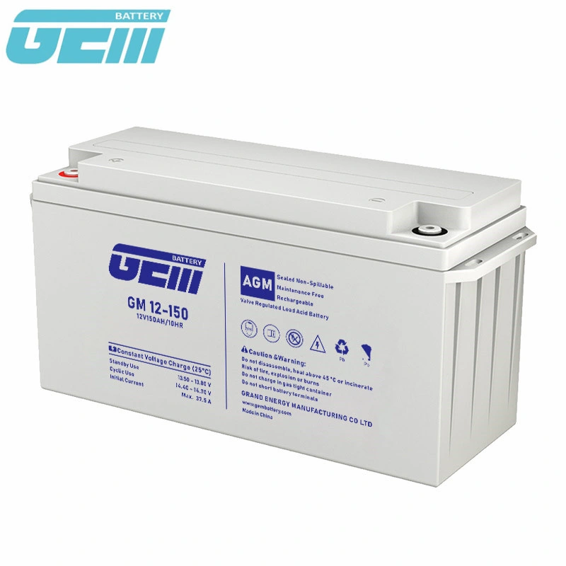 GEM Batterie 12V 150ah Deep-Cycle-Gel Solarbatterie für VRLA/SLA/SMF/MF/AGM/Wiederaufladbar/UPS/Blei-Säure/Pack/für Strom Lagerung/Inverter/Roller/CSA