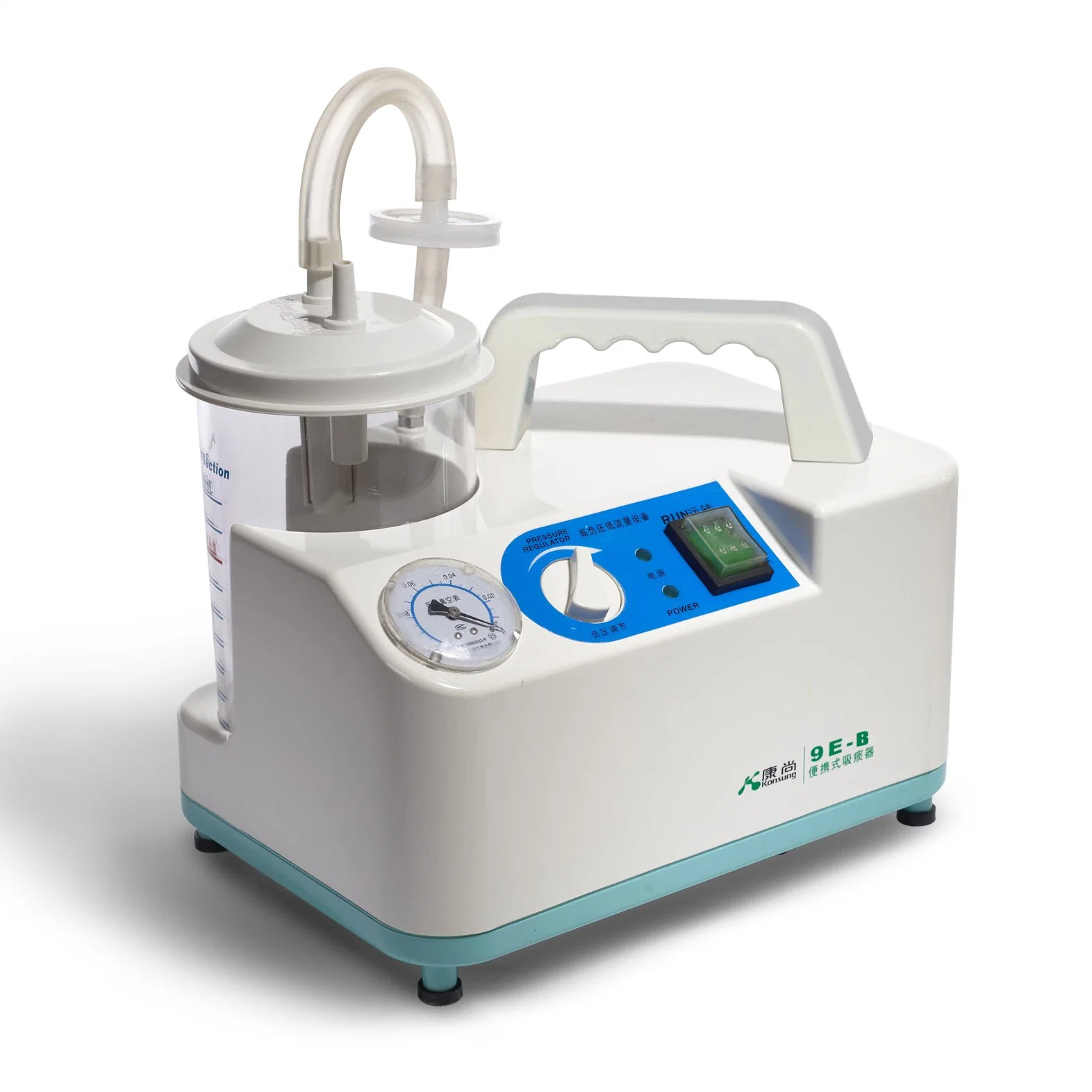 9e-B CE&ISO13485 Lightweight Oil-Free Portable Phlegm Suction Machine with Humanized Design for Medical Equipment