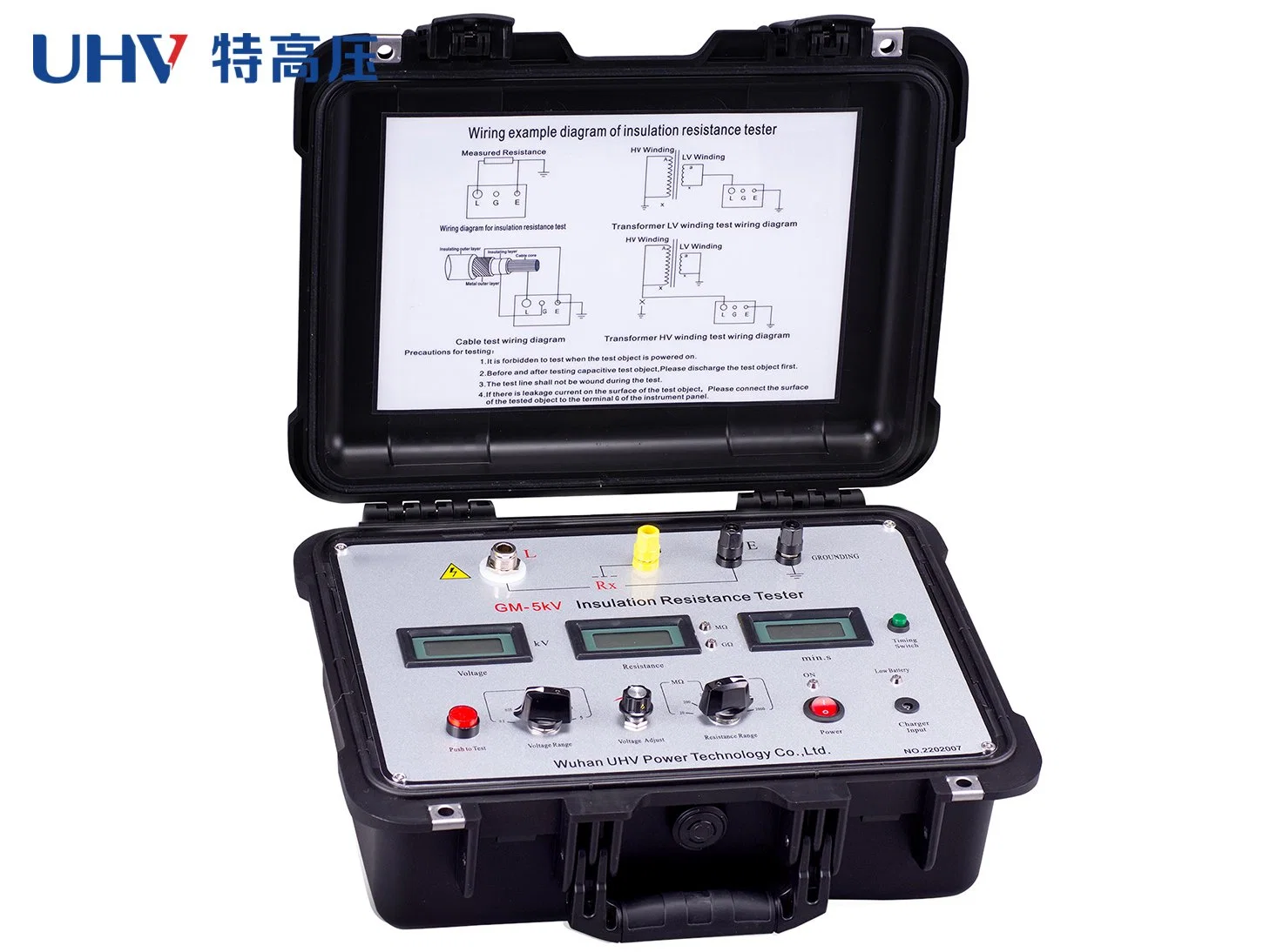 Electirc GM-5kv Handheld Portable Premium Digital High Voltage 10kv Diagnostic Insulation Resistance Tester