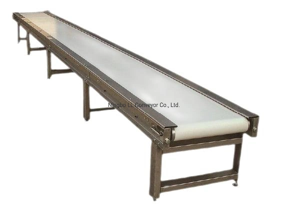 PVC Belt Conveyor Types of Conveyor Belts Hopper Belt Conveyor with Hyper Tape for Packaged Products