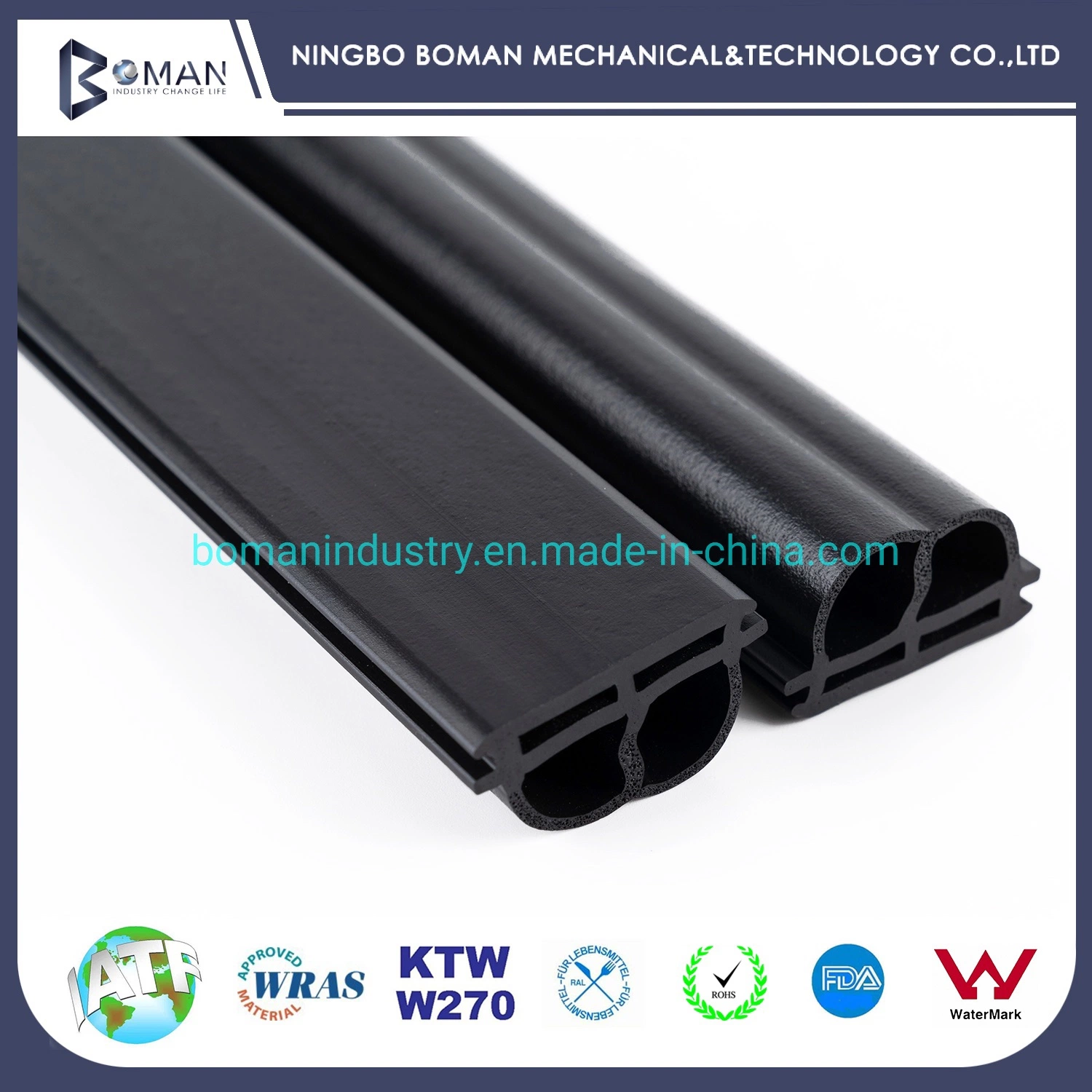 Car Accessories Extruded Rubber Strips in NBR Material