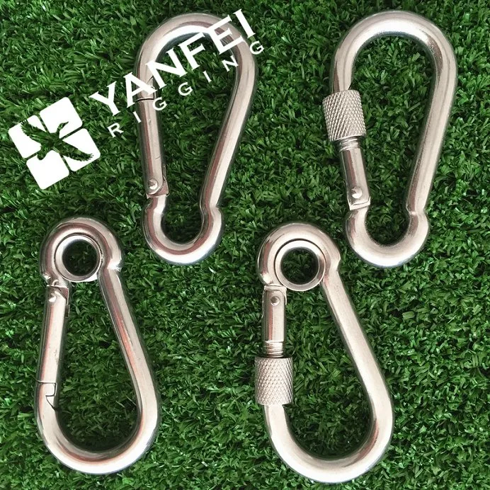 Stainless Steel AISI316/304 Spring Snap Hook with Eyelet