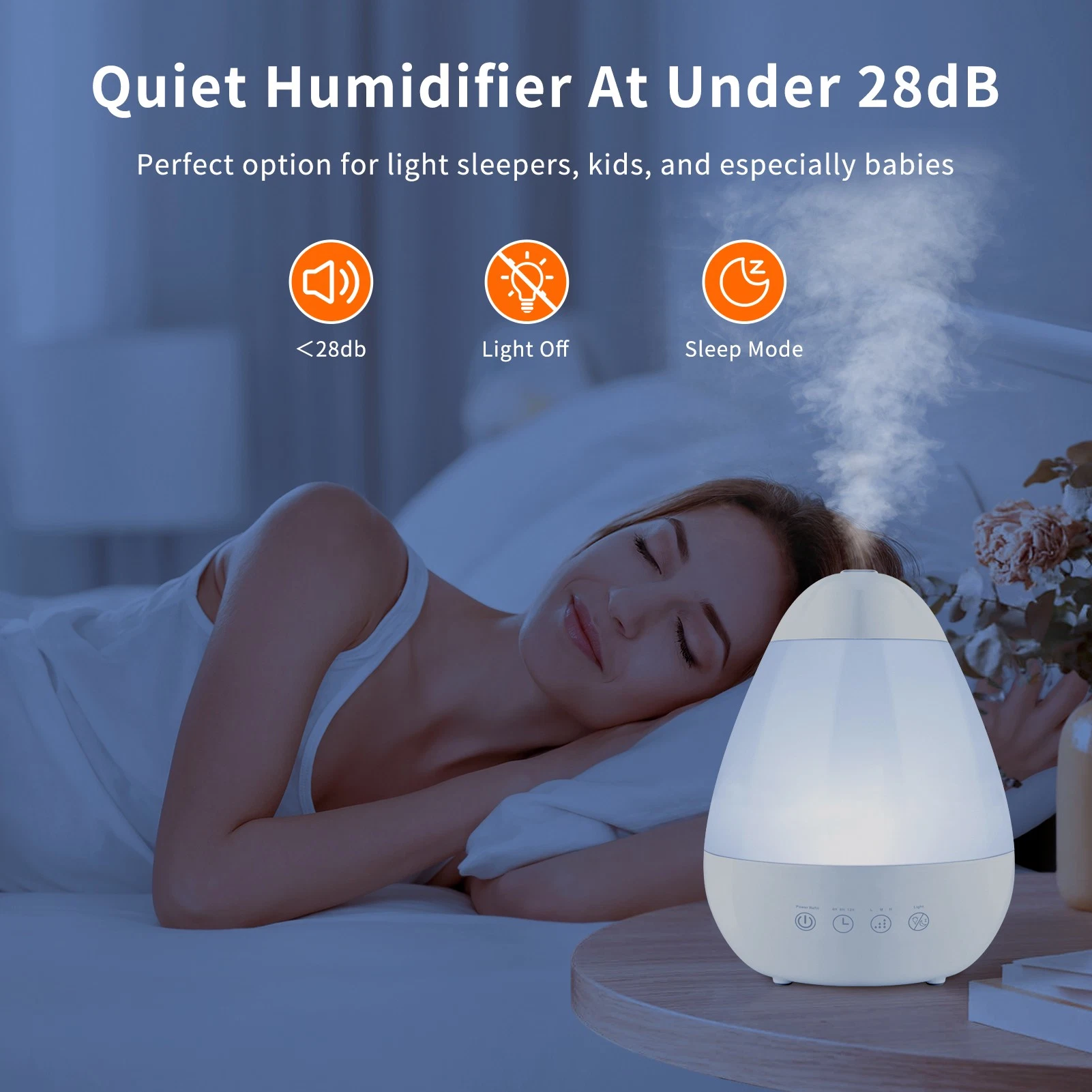 Super Quiet Operation 2.2L Personal Care Humidifier with Good Service