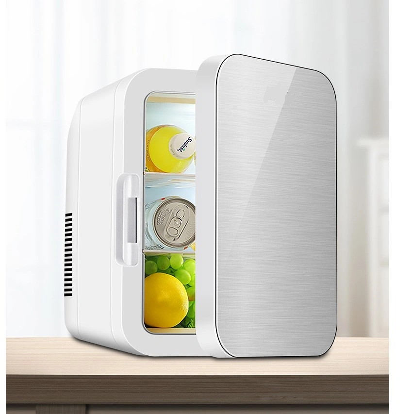 10L Carro Home Auto Frigorífico com núcleo duplo congelar comida de aquecimento do refrigerador frigorífico de armazenamento de frutas para Home Travel Camping V12-24DC/AC220V