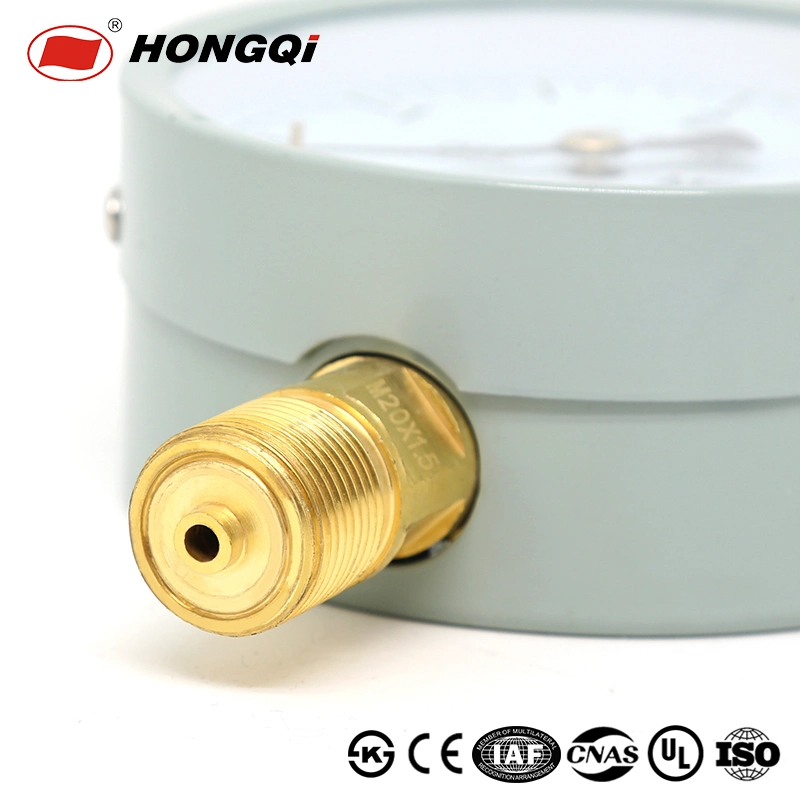 Yy-100 Acetylene Pressure Gauge Bourdon Gauge Gas Meter Made in China by Hongqi Instrument