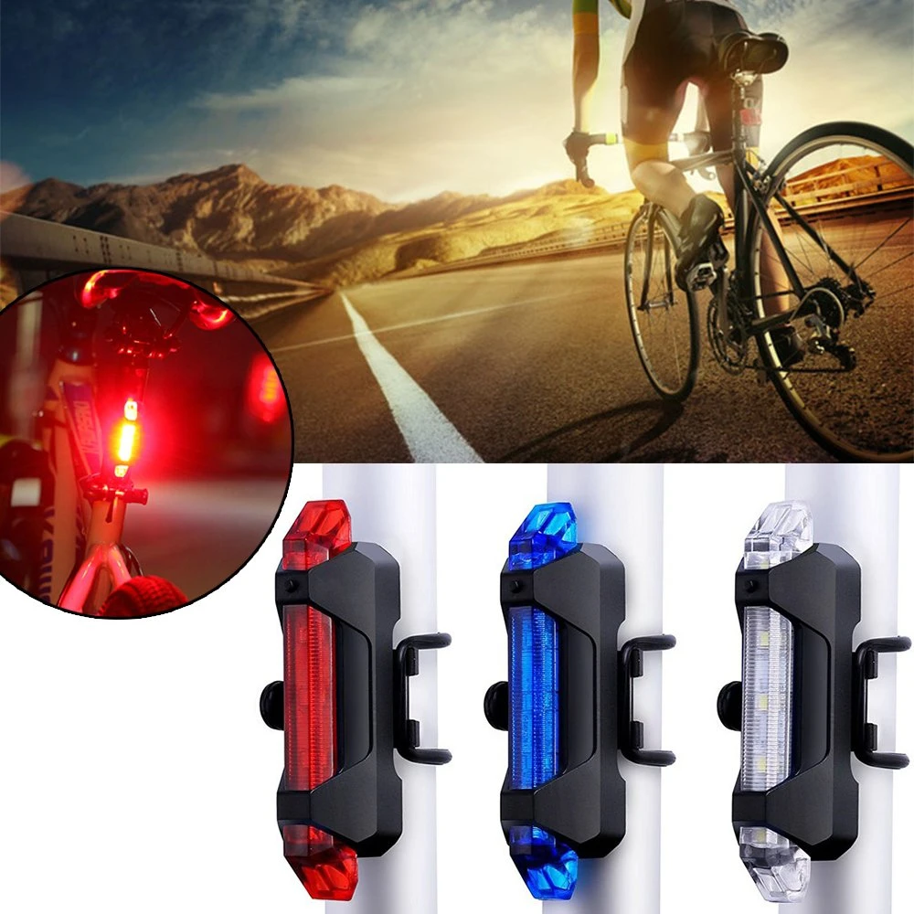 New Product Bicycle Light LED Taillight Rear Tail Safety Warning Cycling Portable Light 4 Modes USB Rechargeable Bicycle Light Flash Lights