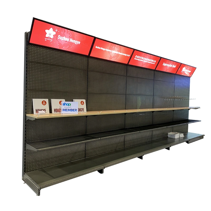 Pegboard Perforated Back Panel Supermarket Gondola Shelves/Volcano Hole