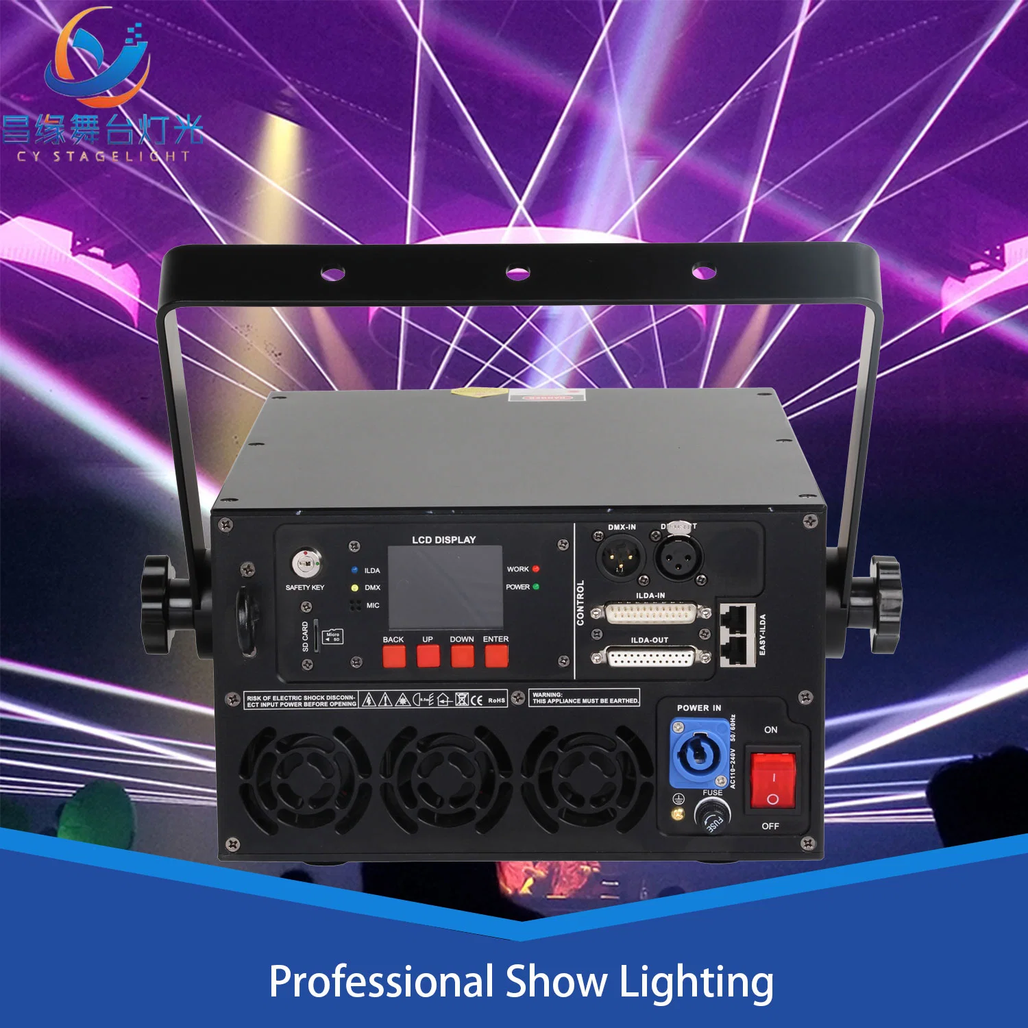 High Power 10W Full Color Disco Theatre Light Professional RGB Laser Light