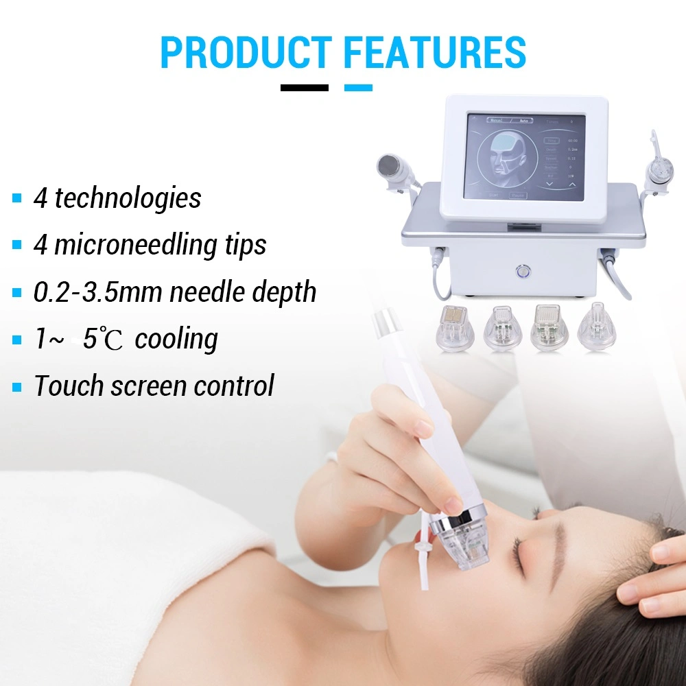 Morpheus 8 Skin Tightening Fraction Micro Needle Portable 2 in 1 Gold RF Fractional Microneedle Machine with Cold Hammer