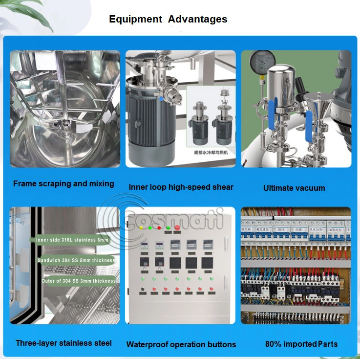 Cosmati's Newest Various Liquid Detergent and Soap Reactor Electric Heating Stirring Tank