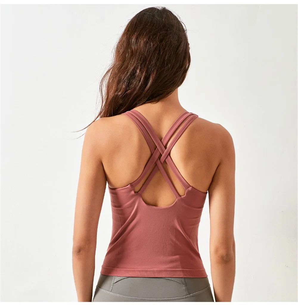 Cross Back Women Bra Sexy Top Breathable Underwear Women Fitness Yoga Sports Bra