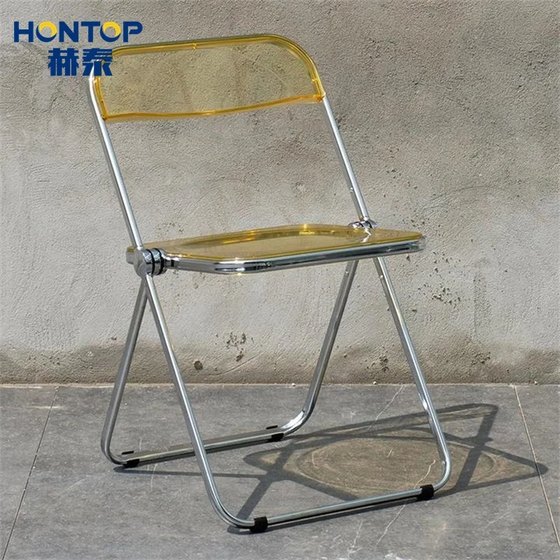 Morden Design Creative Luxury Hot Sales Banquet Party Hotel Metal Frame Lucite Transparent Colorful Acrylic Folding Leisure Chairs