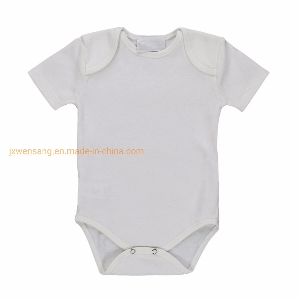 Bebê de lã merino australiano Romper Jumpsuit Bebê Verão personalizado de manga curta unissexo Bodysuit