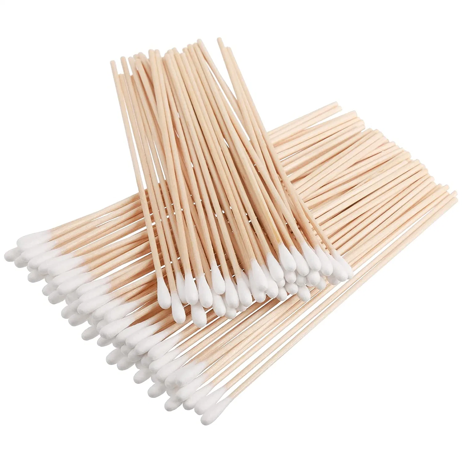 Commerce de gros 100pcs/Pack Bourgeons de coton des cotons-tiges de bambou Medical bâtons en bois de nettoyage de l'oreille