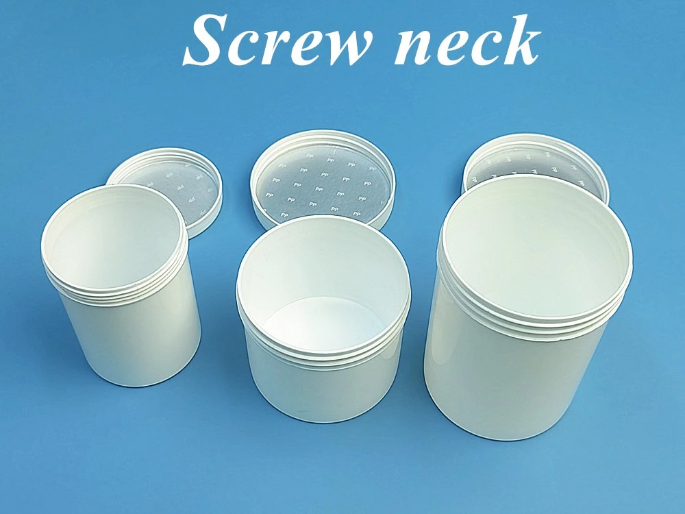 150ml 250ml 500ml Refillable Cosmetic Packaging White PP Face Cream Jar Plastic Cream Container Jar