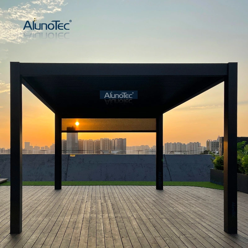 AlunoTec leicht zu montieren Regenschutzgitter Dach Balkon Markise Pavillon Vordach Aluminium Motorisierte Pergola