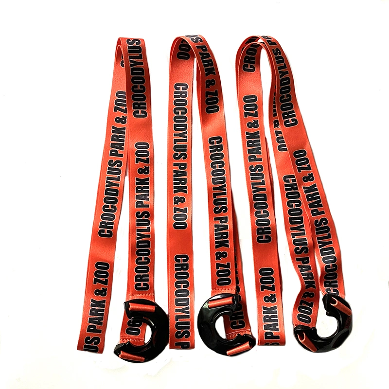 3/4 Inch Wholesale/Supplier Price Polyester Silkscreen Printed Bottle Holder Orange Neck Lanyard with Custom Logo