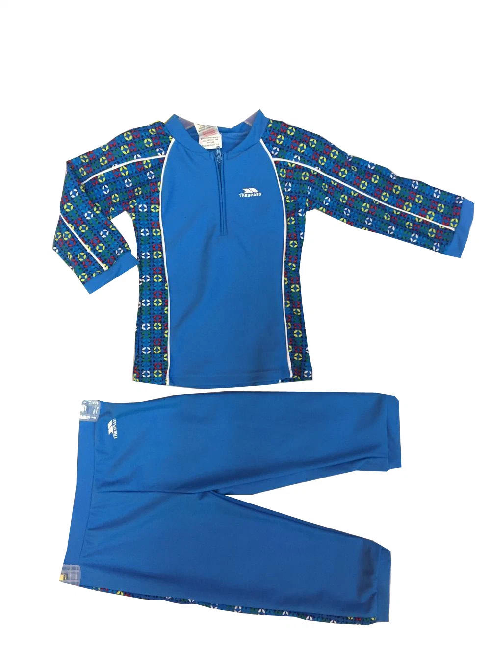 Bañador de dos piezas del muchacho Swimwwear niño/ Big Kid protector de la erupción de manga corta para protegerse del sol Sunsuit Swim Shirt y troncos 2-8 años