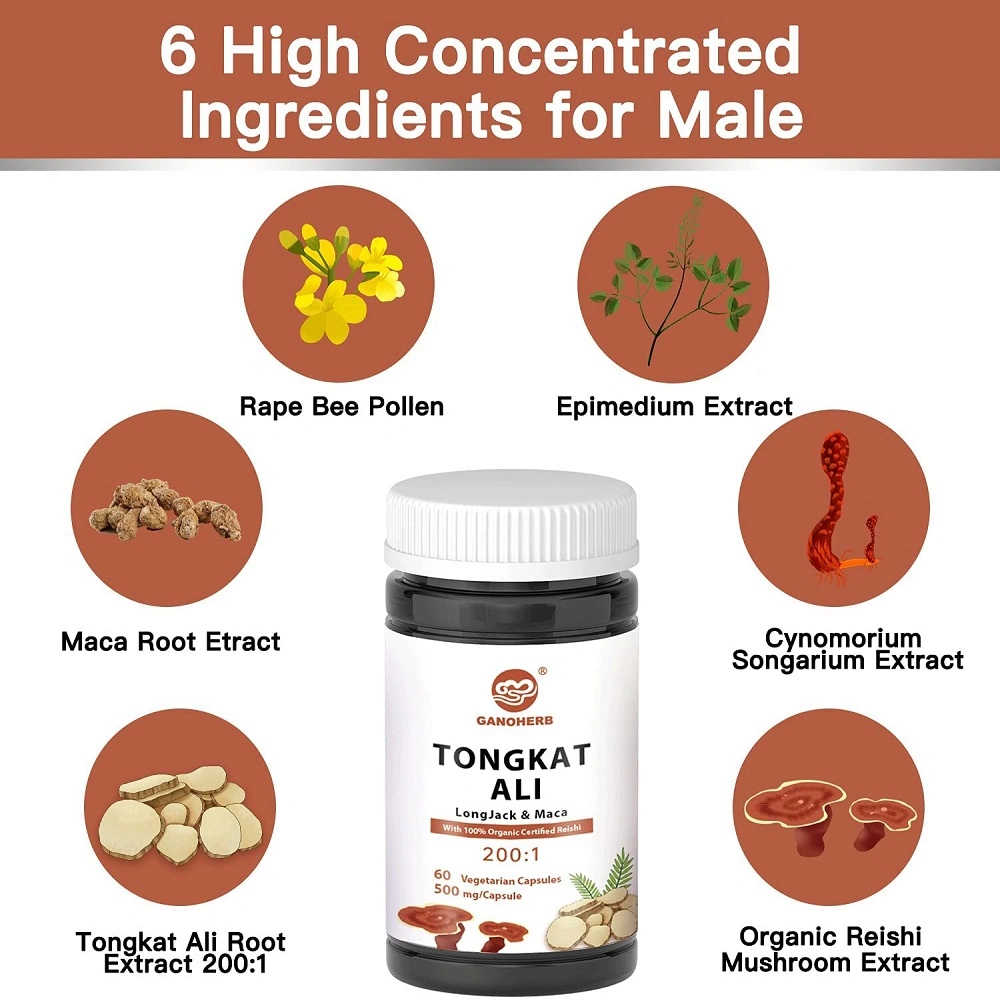 Ganoherb Customized Tongkat Ali Maca Capsule Herbal Supplements